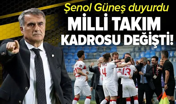 A Milli Takım Teknik Direktörü Şenol Güneş duyurdu! 8 futbolcu kamptan ayrıldı ve 3 yeni isim kadroya katıldı