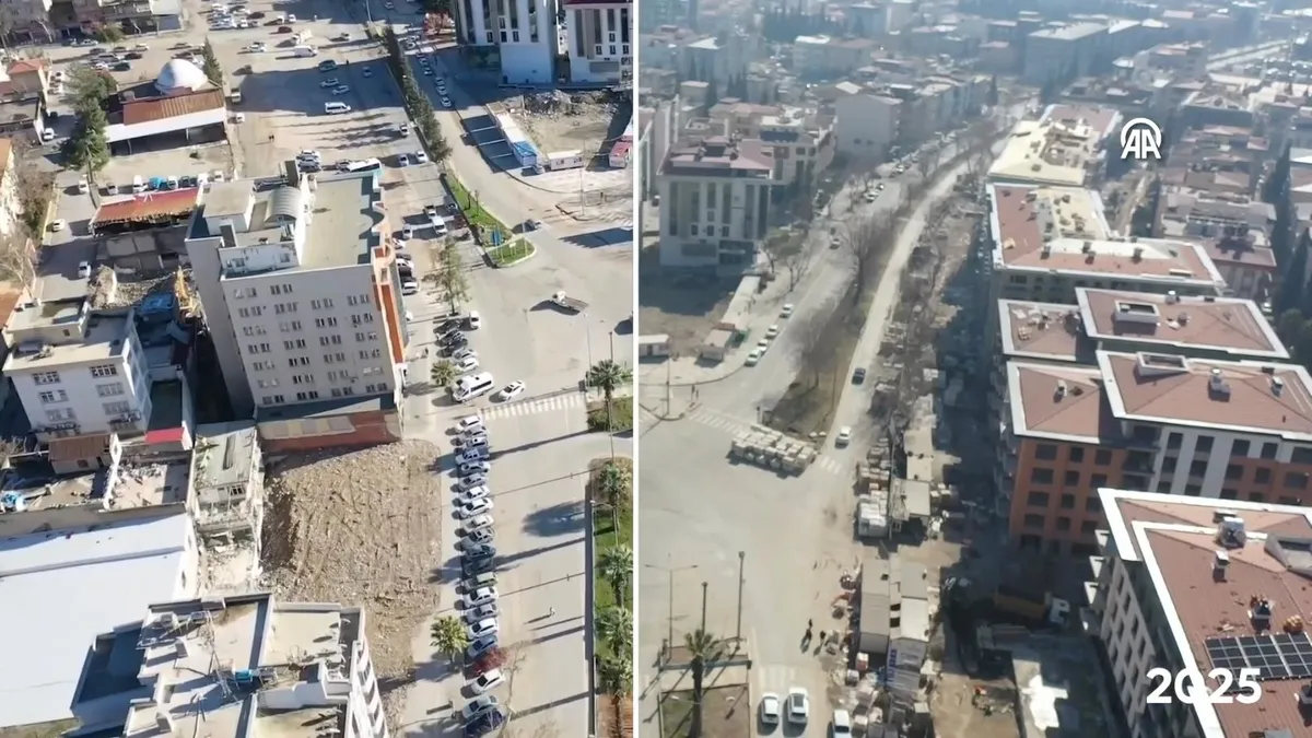 6 Şubat depremlerinin 2. yılı! Depremlerin yıkıma neden olduğu il merkezleri havadan görüntülendi