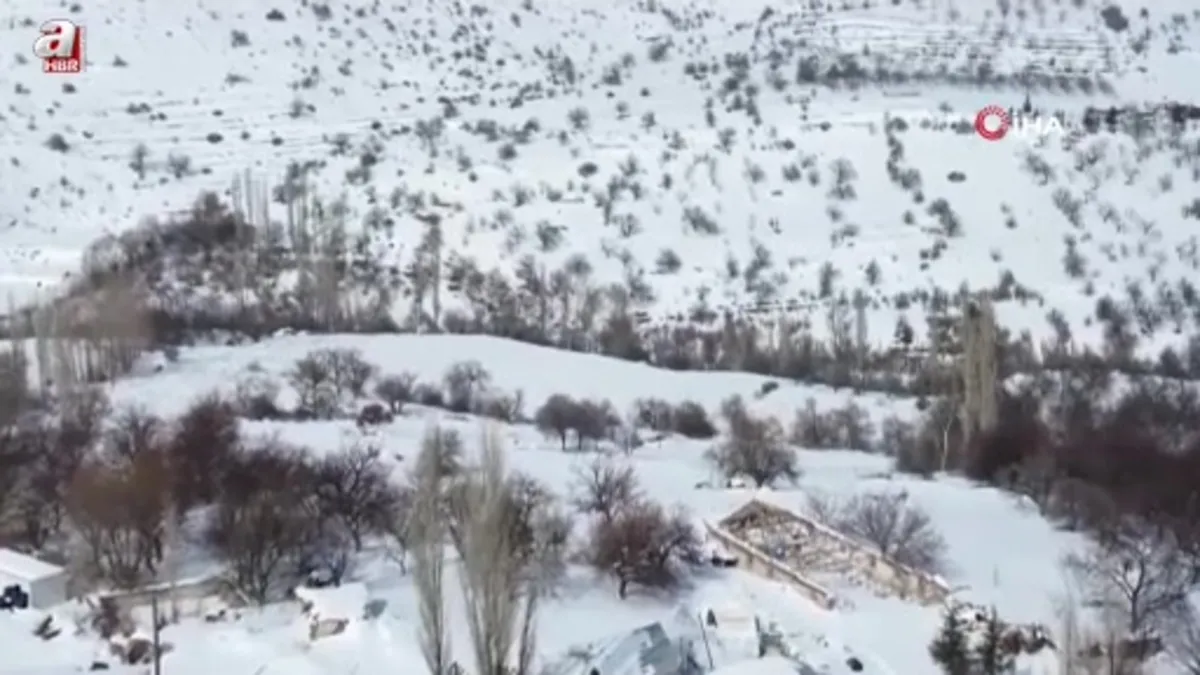 Malatya Akçadağ'da kar manzarası mest etti