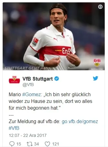 Mario Gomez'in transferi resmen açıklandı - 1