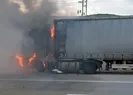 Kırıkkalede kereste yüklü tırda yangın paniği!