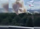 Sazlık alanda korkutan yangın