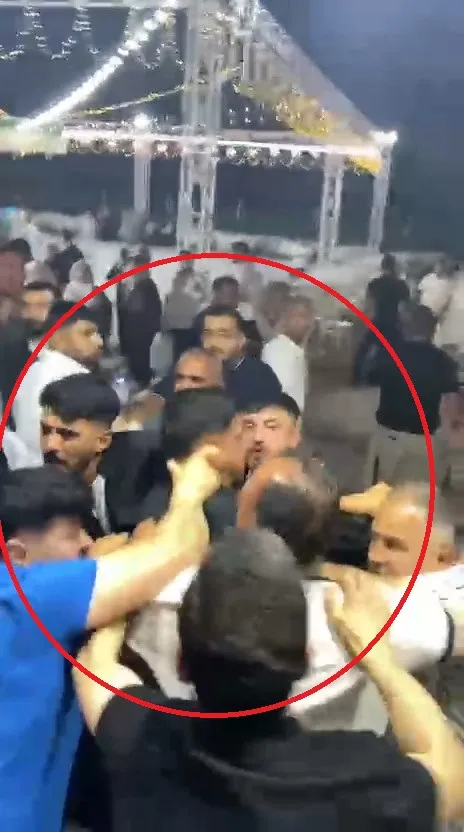 Düğünde silah sıkıldığı ihbarına giden polislerle davetliler arasında arbede - 1