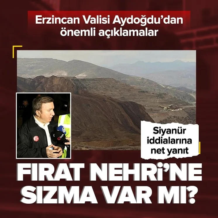 Erzincan Valisi Aydoğdu’dan açıklamalar!