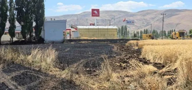 Elazığ'da 23 dönüm buğday, yanarak kül oldu