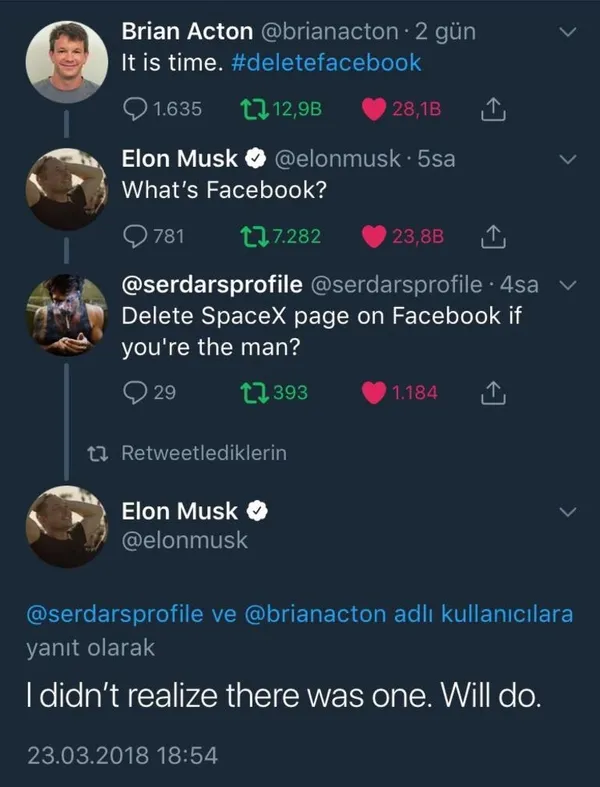 Elon Musk'tan sürpriz Facebook kararı - 1