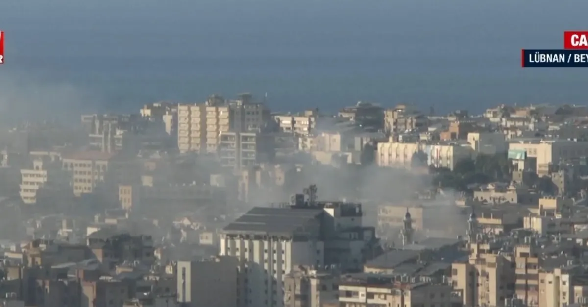 İsrail’den Beyrut’a bombardıman! Dahiye duman altında