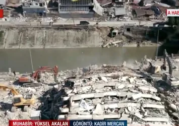 Hatay'daki yıkım havadan böyle görüntülendi