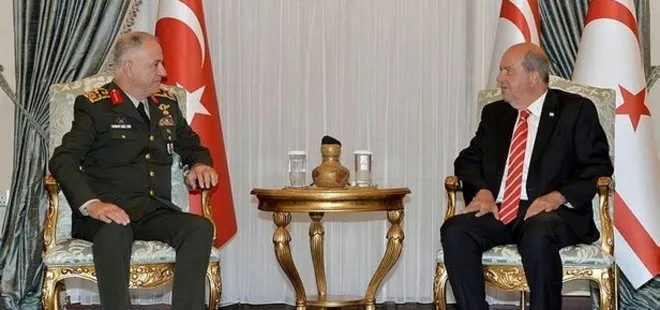 KKTC Cumhurbaşkanı Ersin Tatar Orgeneral Metin Gürak’ı kabul etti! Rumların Pile’deki alçak planı ortaya serildi