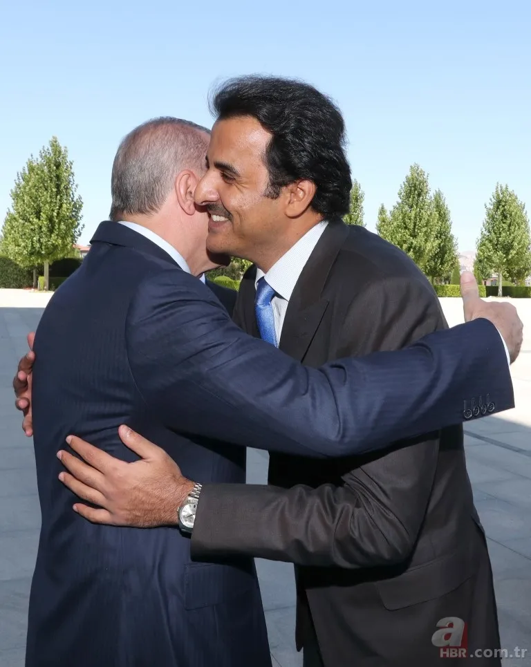 Başkan Recep Tayyip Erdoğan, Katar Emiri Şeyh Temim bin Hamed Al Sani'yi böyle karşıladı 3