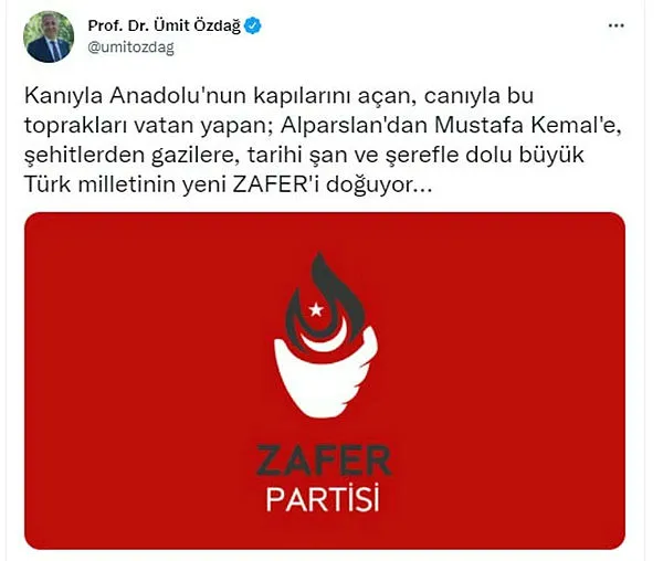 Ümit Özdağ yeni parti kurdu! İşte adı ve logosu - 1