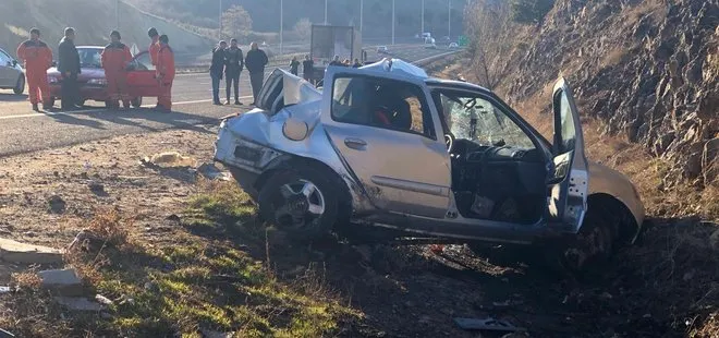 Ankara’da feci trafik kazası, araba hurdaya döndü: 1 ölü, 1 yaralı