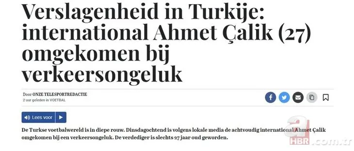 Futbolcu Ahmet Çalık’ın ölümü dünya basınında! Manşetten verdiler: Türkiye’de trajedi