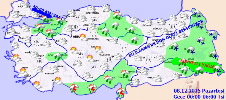 Meteoroloji son dakika | 22 il için sarı alarm: Sağanak, kar, don, fırtına... Soğuklar başlıyor 13