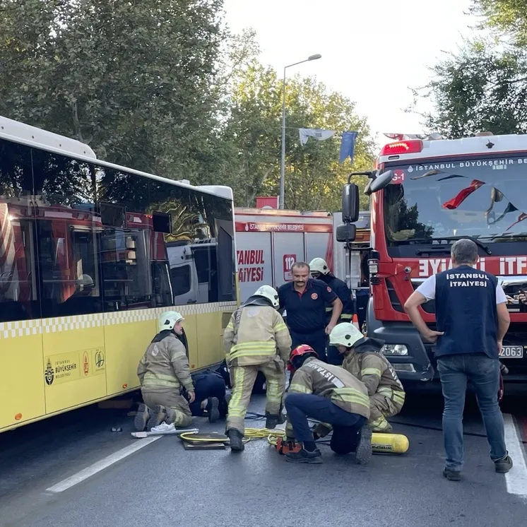 Hamile kadın otobüsün altında kaldı