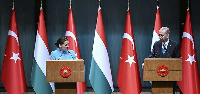 Başkan Recep Tayyip Erdoğan ile Macaristan Cumhurbaşkanı Katalin Novak’tan kritik açıklamalar