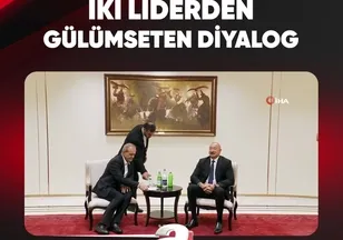 İKİ LİDERDEN GÜLÜMSETEN DİYALOG