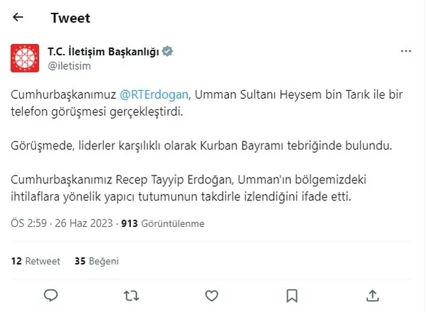 Son dakika | Başkan Erdoğan Umman Sultanı Heysem bin Tarık ile görüştü - 1