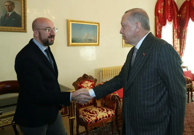 Başkan Erdoğan, AB Konseyi Başkanı Michel'i kabul etti - 2