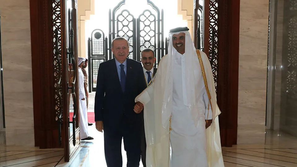 Başkan Erdoğan, Katar Emiri Al Sani tarafından böyle karşılandı