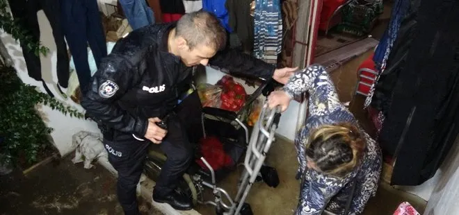 Antalya’da sağanak! Evde mahsur kalan engelli kadını ve yaşlı anneyi polis kurtardı