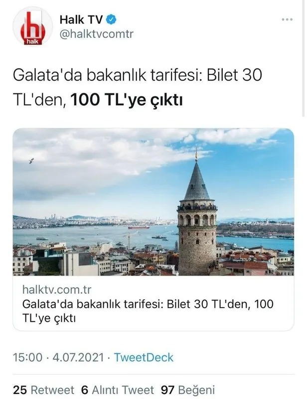 Halk TV - YOL TV ve Sol TV'den yalan terörü! Kültür ve Turizm Bakanlığından "Galata Kulesi" iddiasına flaş yanıt - 4