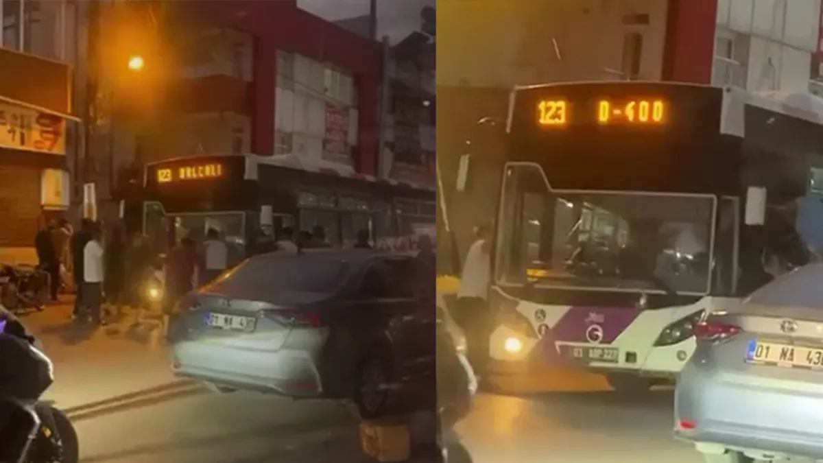 Adana'da otobüs şoförüne saldırı! 10 kişilik grup tekme ve yumruklarla darp etti