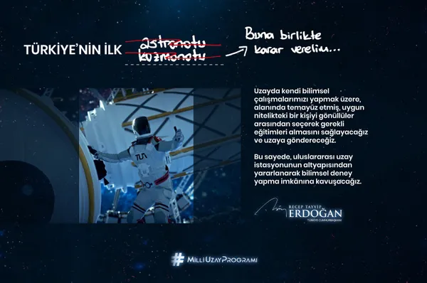 Müjdeyi Başkan Erdoğan verdi! Türkiye’nin insanlı ilk uzay görevi başlıyor