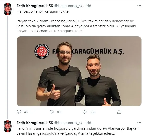 Son dakika: İtalyan teknik direktör Francesco Farioli Fatih Karagümrük’te