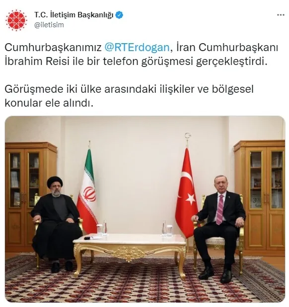 Başkan Erdoğan ile İran Cumhurbaşkanı Reisi telefonda görüştü - 4