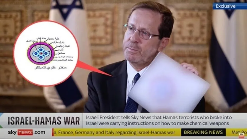 Kimyasal silahı inkar eden İsrail'in bir yalanı daha çürüdü! İsrail Cumhurbaşkanı Isaac Herzog'un belgeleri sahte çıktı!