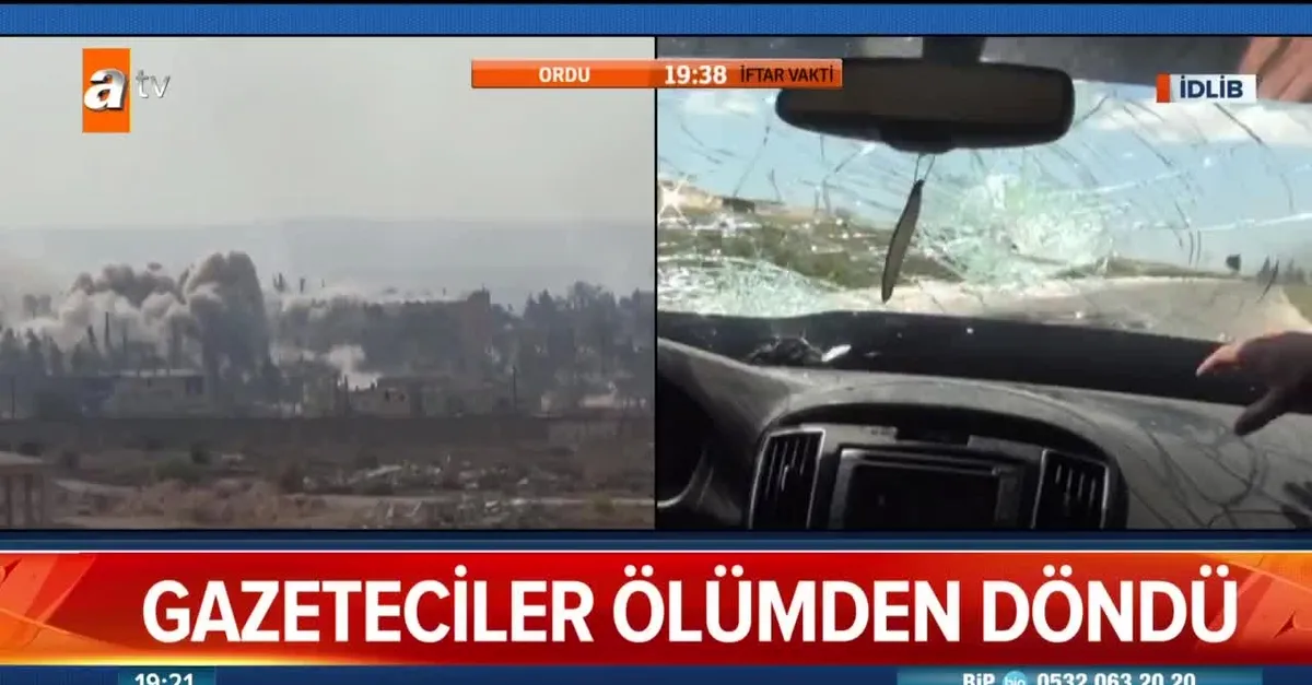 İdlib'de gazeteciler ölümden döndü | Video