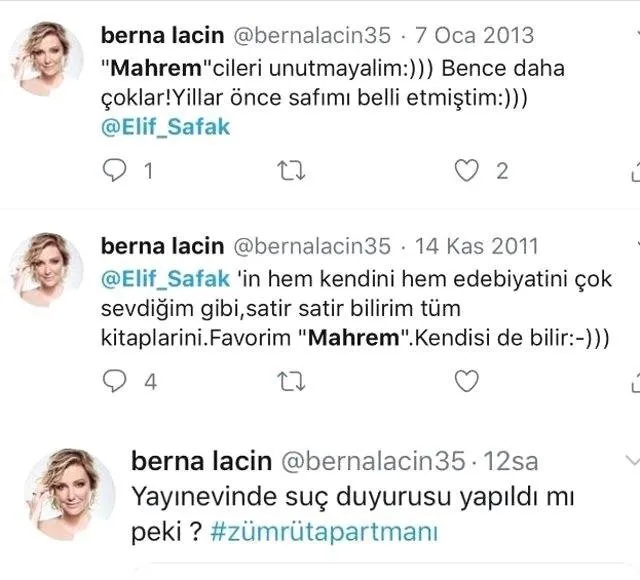 Berna Lacin Den Ahlaksizliga Destek
