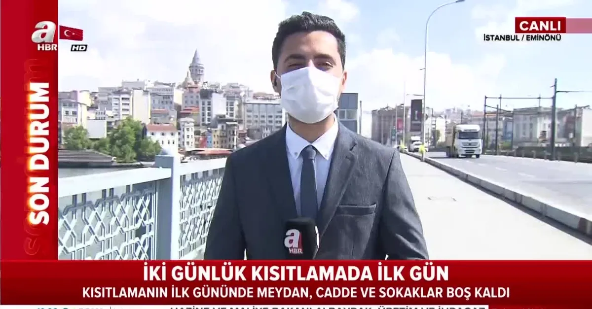 İstanbul'da Galata Köprüsü boş kaldı |Video