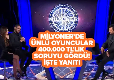 Kim Milyoner Olmak İster’de ünlüler yarıştı: Jessica May ve Hasan Denizyaran 400.000 TL’lik o soruda geri çekildi | Osman Sınav'dan yardım aldılar