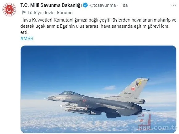 Türk F-16’ları Ege’de görevde! Yunanistan’a mesaj