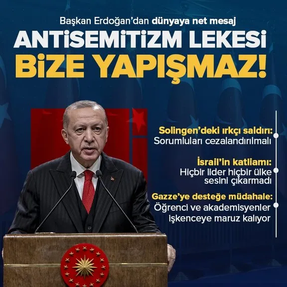 Başkan Erdoğan: Antisemitik lekesi bize yapışmaz