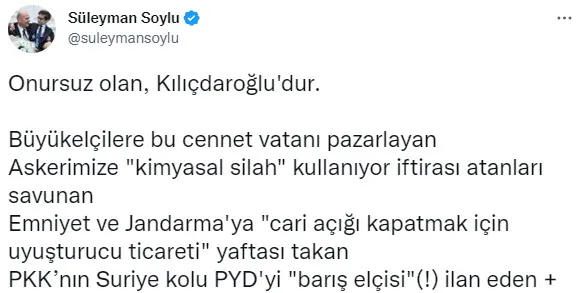 1667915822102.jpg İçişleri Bakanı Soylu'dan iftira siyaseti yapan CHP'li Kılıçdaroğlu'na sert tepki! Onursuz olan Kılıçdaroğlu'dur - 3