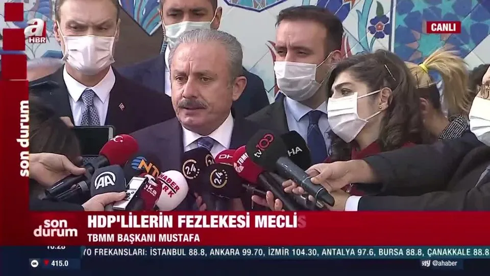 HDP’lilerin fezlekesi TBMM’de! Mustafa Şentop’tan önemli açıklamalar