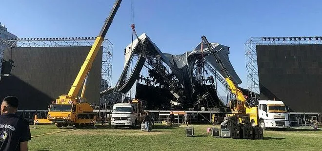 Tarkan’ın konseri öncesi sahne çöktü! Ya konser sırasında yıkılsaydı?