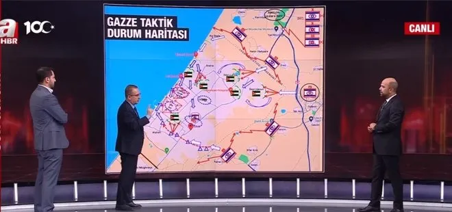 Gazze’de taktik savaşları! Hamas’ın savunma planı gerçekle örtüşen en etkili harita üzerinden A Haber’de aktarıldı
