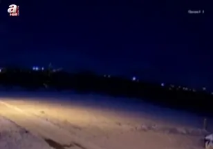 Meteorun düşme anı kamerada