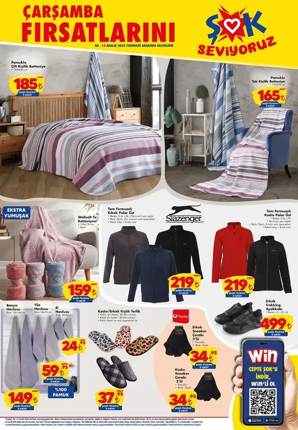 ŞOK 11 Aralık aktüel kataloğu yayınladı! Bu hafta ŞOK’ta %50’ye ulaşan indirim ve peşin fiyatına 6 taksit seçenekleriyle avantajı sunuluyor