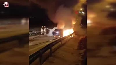 Bursa’da otomobil alevlere teslim oldu!