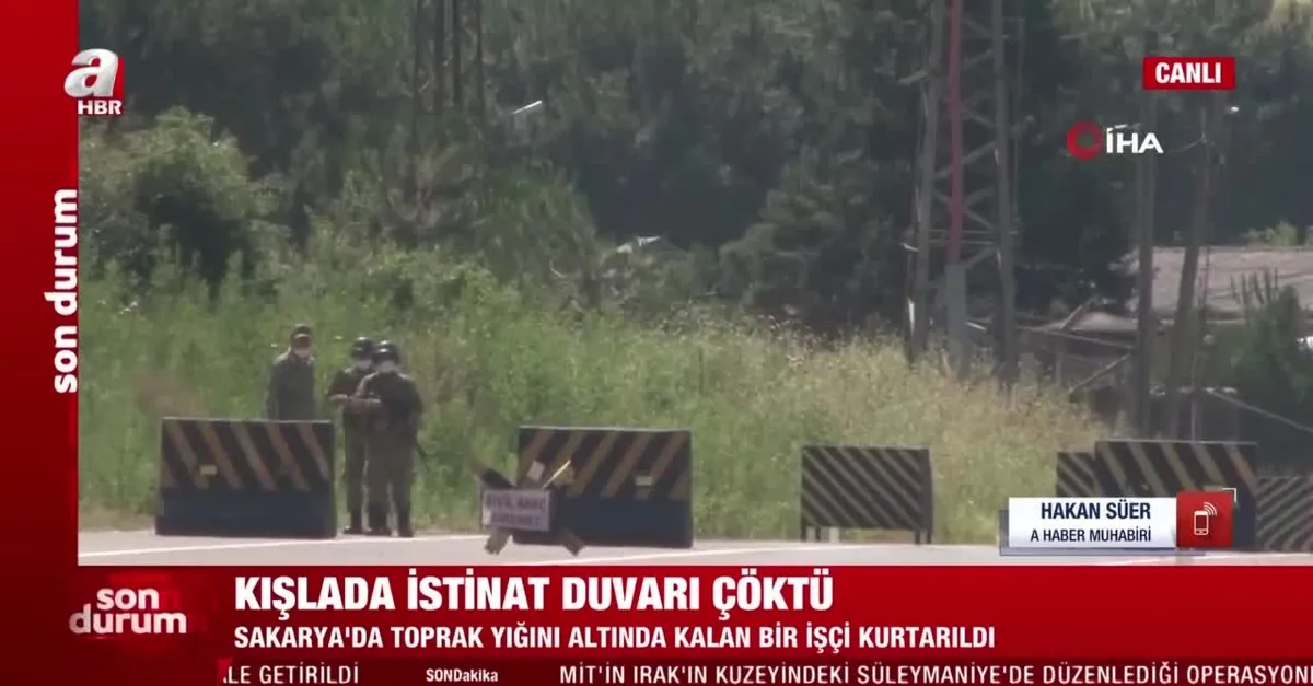 Son dakika: Sakarya'daki kışlada göçük! İstinat duvarı çöktü