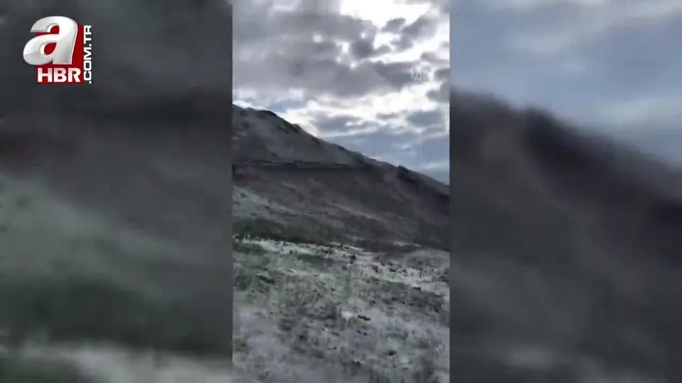 Rize’de 3 bin 200 rakımlı yaylaya kar yağdı