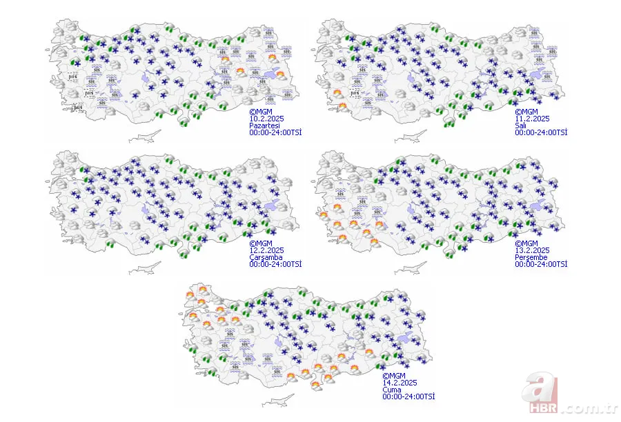 Bu sefer daha kuvvetli: Kar yağışı İstanbul'a dönüyor! MGM'den 10 Şubat Pazartesi hava durumu raporu 6