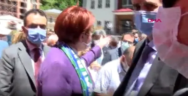 İYİ Parti lideri Meral Akşener’e vatandaştan HDP ile ittifak tepkisi! Rize ziyaretinde arbede çıktı! Akşener apar topar bölgeden ayrıldı