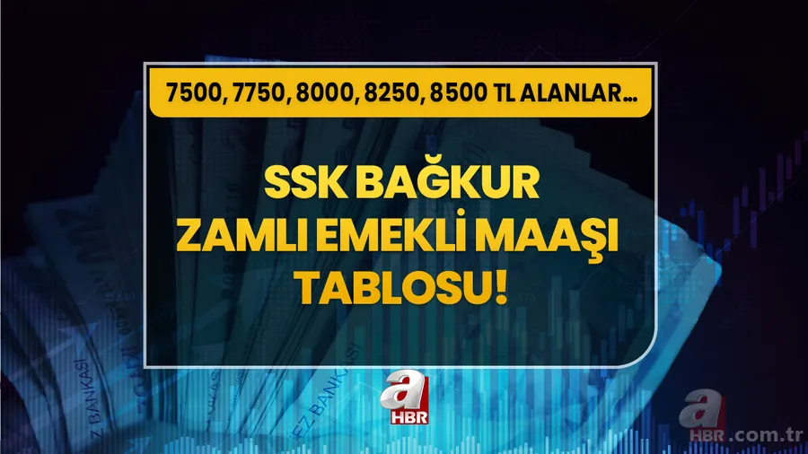 % 37,57 oranla maaşlar hesaplandı! SGK- SSK, Bağkur'luya zamlı tablo çıktı: 7.500, 7.900, 8.000 TL alanlar refah payı ile... 1