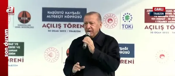 Son dakika: Başkan Erdoğan’ın Karadeniz turu başladı! Trabzon’da toplu açılış töreni | Başkan Erdoğan’dan önemli açıklamalar